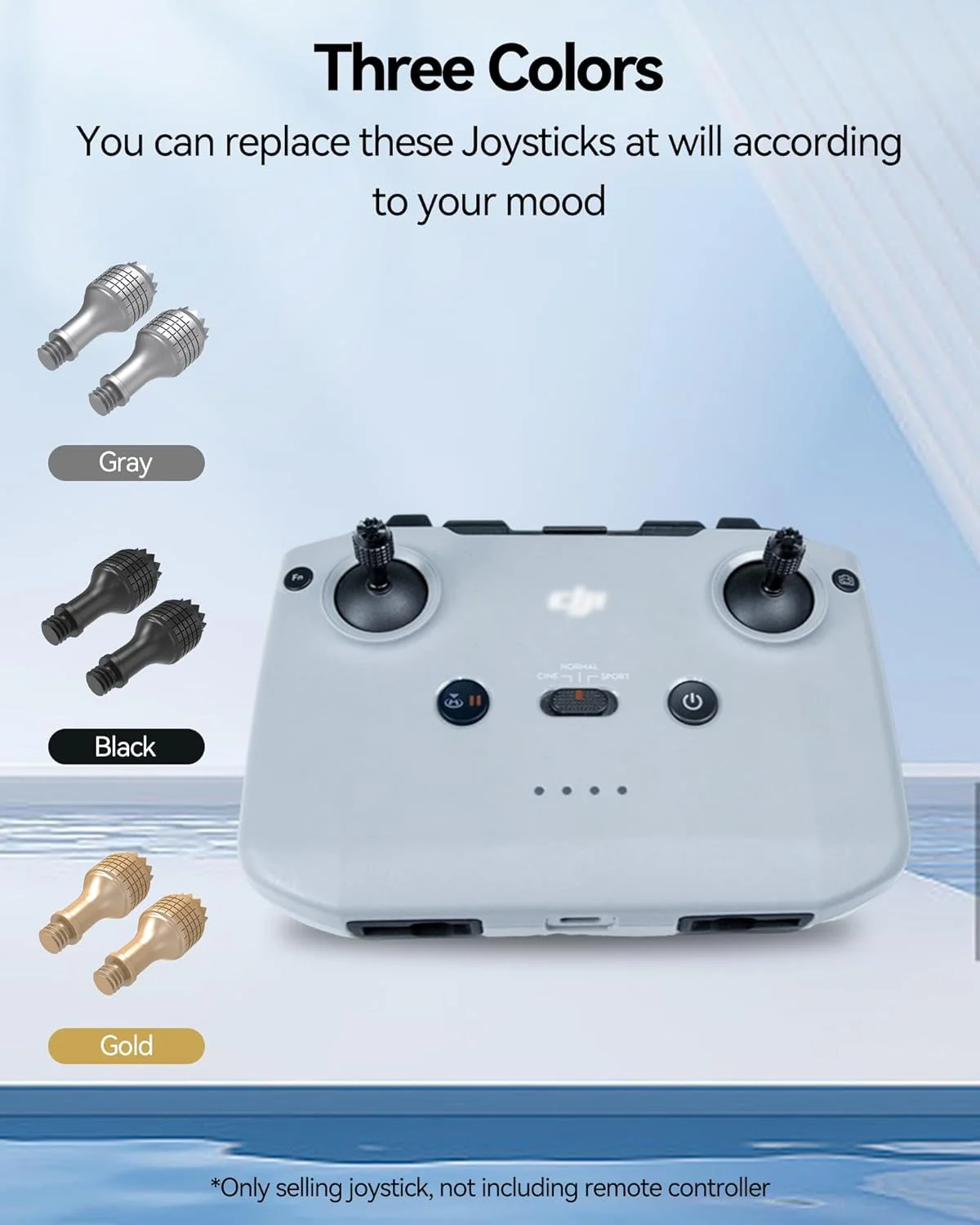 LKTOP سه جفت جوی استیک کنترل از راه دور برای DJI RC-N3/N2/N1، قطعات جایگزین راکر برای DJI Neo/Flip/Mini 3/Mini 3 Pro/Mini 2/Mini 2 SE/Air 2/Air 2S/Air 3S/Mavic 3/Mavic 3 Pro Drone