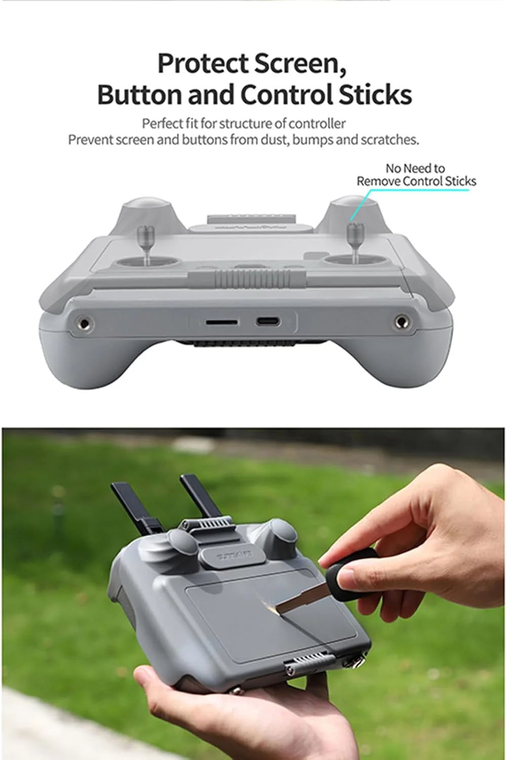 محافظ کنترلر 2 در 1 مینی 4 پرو/ایر 3 RC 2، آفتابگیر سازگار با DJI مینی 4 پرو/ایر 3 RC 2، لوازم جانبی پهپاد کنترل از راه دور
