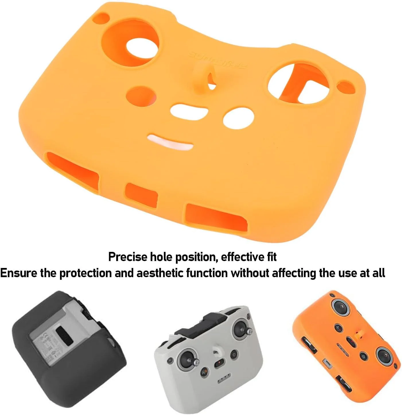 محافظ سیلیکونی جعبه‌ای ریموت کنترل پهپاد مدل RC، ضد خش، مقاوم در برابر گرد و غبار و نور برای N3 2 1 (نارنجی)