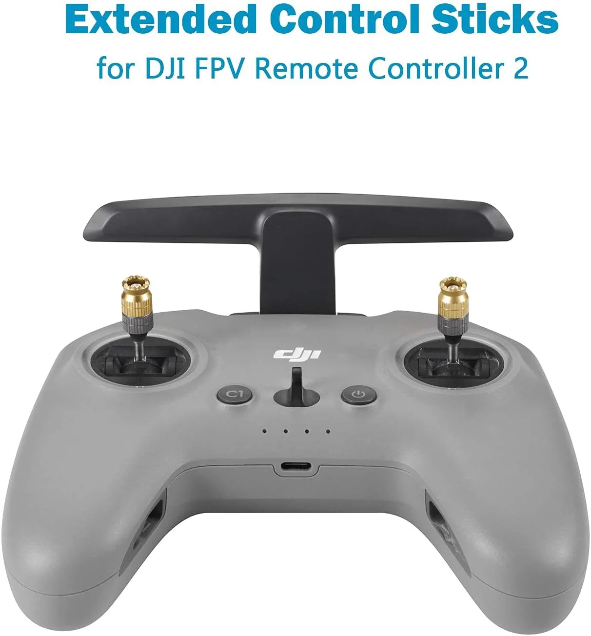 افزایش دهنده طول جوی استیک Hanatora برای ریموت کنترل DJI FPV 3 2، Neo، Avata 2، RC Pro، اکستندر فلزی کنترل، لوازم جانبی جایگزین استیک های انگشتی بلند