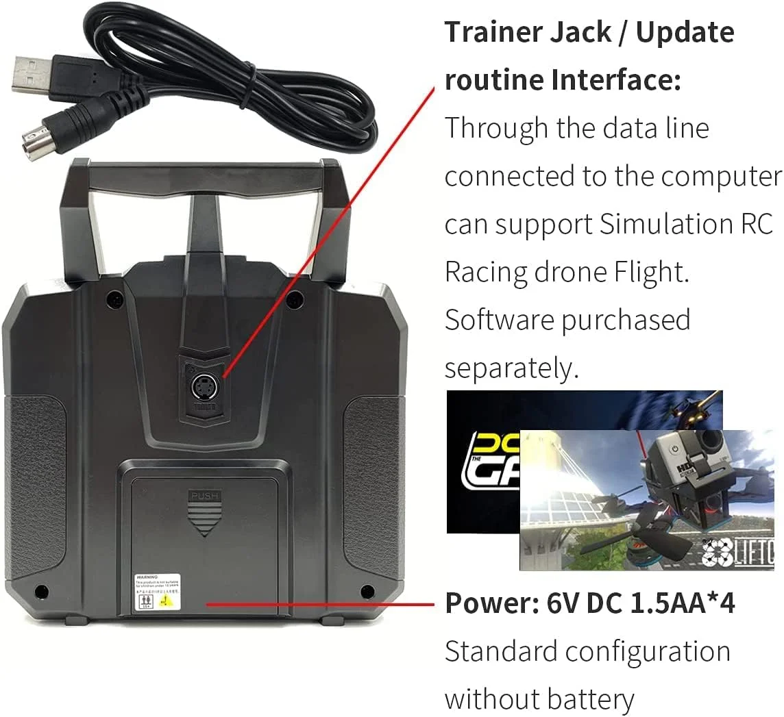 فرستنده رادیویی 6 کاناله DTXMX FS-i6X و گیرنده FS-iA6B 2.4GHz برای کوادکوپتر RC و پهپاد مسابقه ای FPV، سازگار با Flysky AFHDS2A RX فرستنده رادیویی 6 کاناله DTXMX FS-i6X و گیرنده FS-iA6B 2.4GHz برای کوادکوپتر RC و پهپاد مسابقه ای FPV، سازگار با Flysky AFHDS2A RX