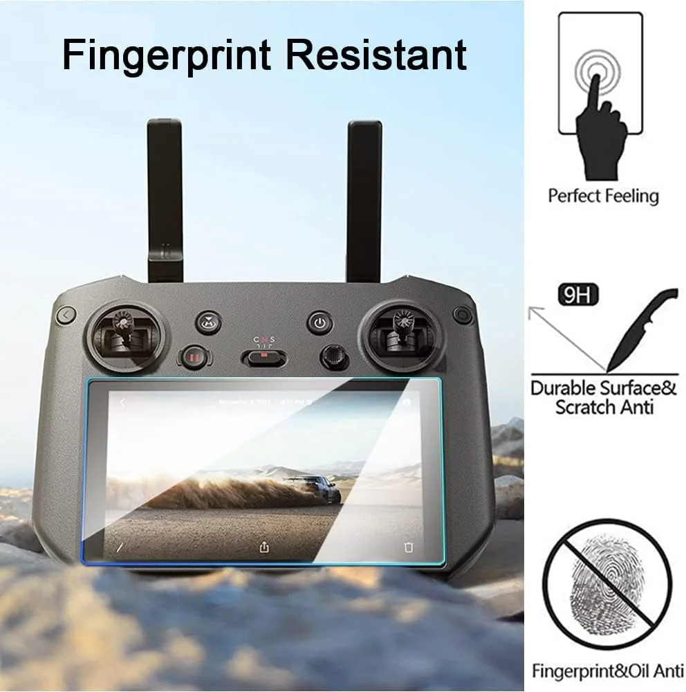 محافظ صفحه نمایش شیشه ای حرارت دیده eWINNER، سازگار با کنترلر هوشمند DJI RC Pro برای DJI Mavic 3 / Cine/Air 2S / Mavic 2 Pro & Zoom لوازم جانبی کنترل از راه دور پهپاد، 2 عدد