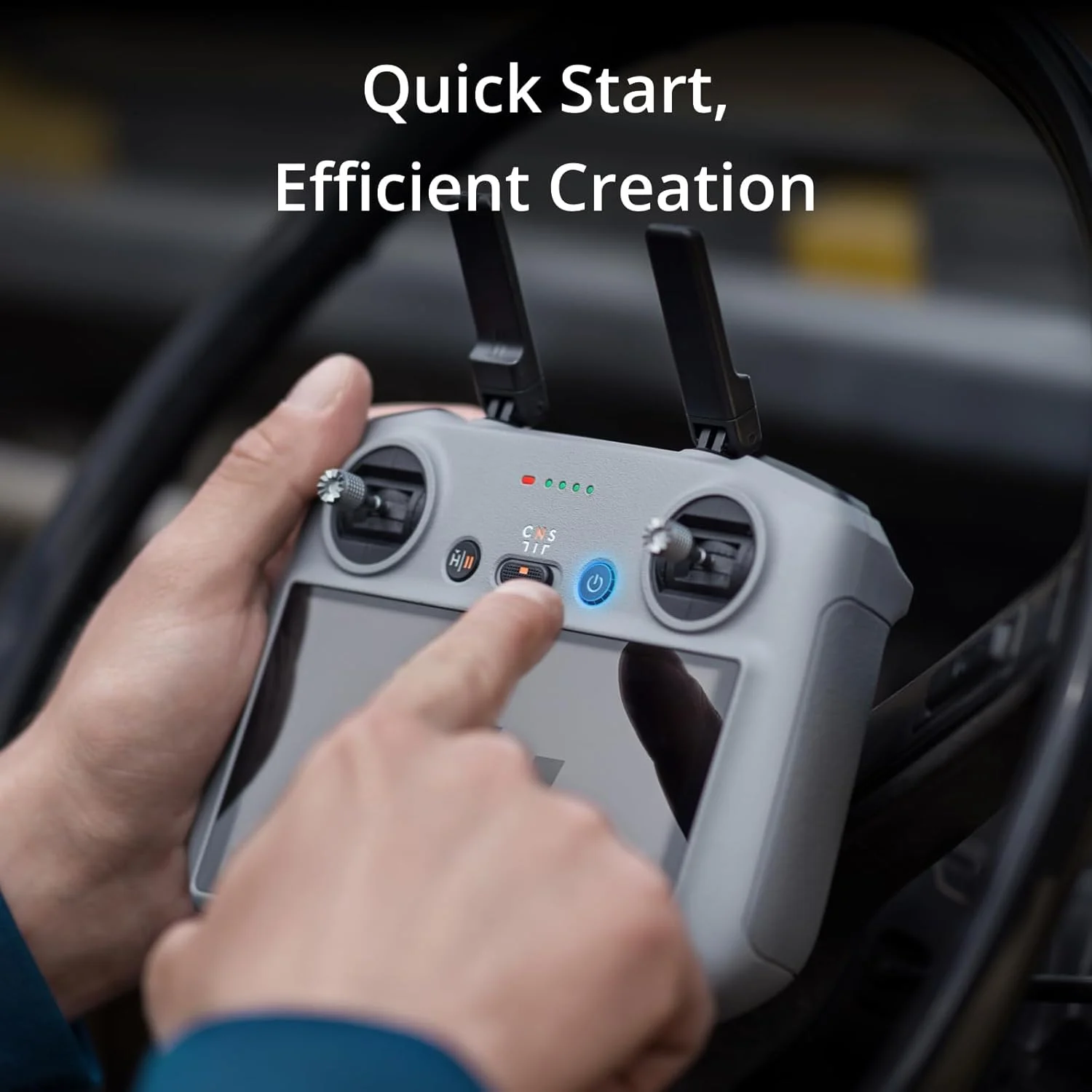 ریموت کنترل DJI RC 2 برای Air 3 و Mini 4 Pro، پردازنده نسل جدید، انتقال O4 تا 20 کیلومتر، صفحه نمایش 5.5 اینچی FHD، آنتن های 2T4R، کنترلر هوشمند برای پهپادها، سبک و جمع و جور