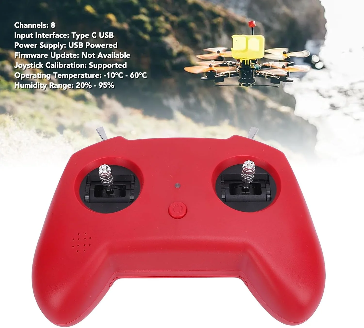 کنترلر از راه دور FPV برای Super Link SL8، کنترلر شبیه ساز پهپاد مسابقه ای FPV، پشتیبانی از شبیه ساز FPV، کالیبراسیون جوی استیک، سازگار با نرم افزار اصلی پهپاد FPV