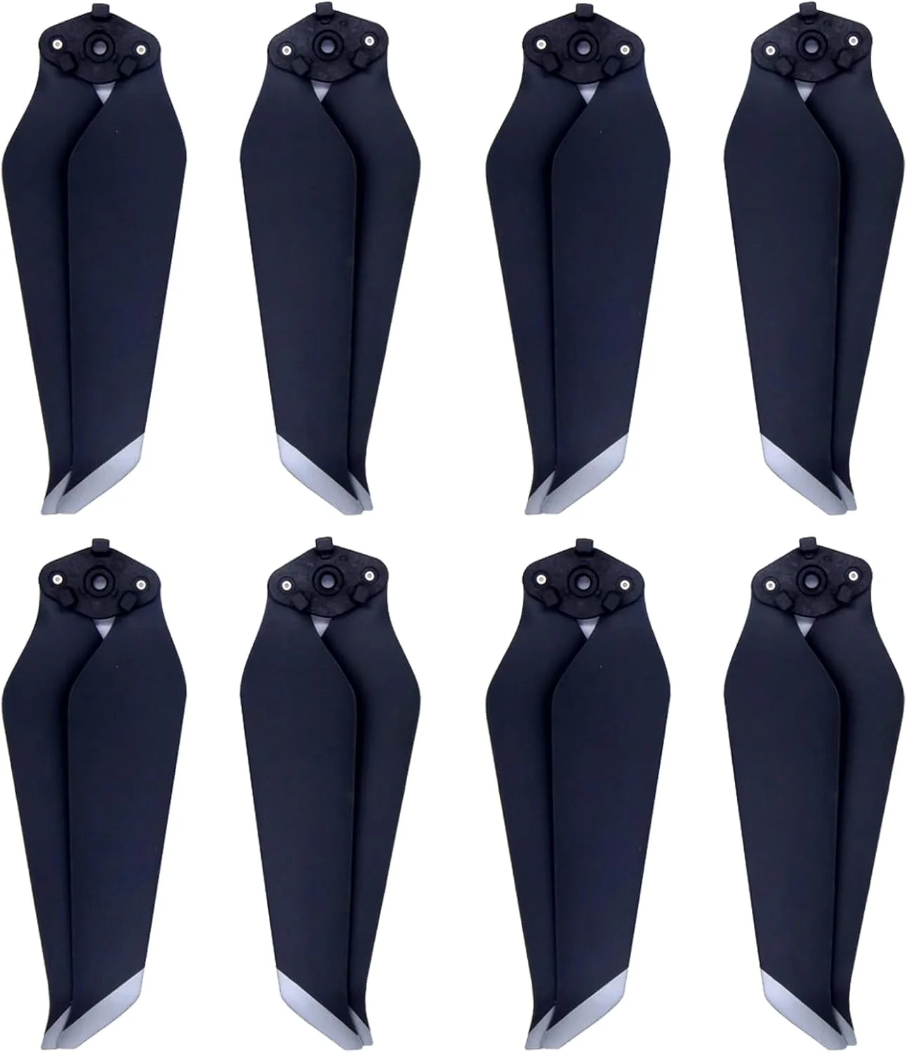 4 جفت پروانه ملخ جایگزین Mavic 2 Pro/Zoom، پره های کم صدا با رهاسازی سریع 8743F بال ها برای لوازم جانبی پهپاد DJI Mavic 2 Pro/Zoom با نوک نقره ای