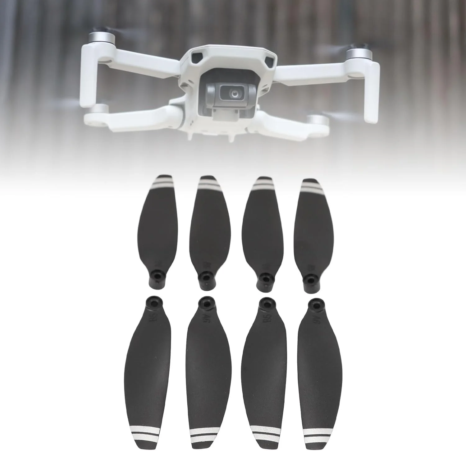 مجموعه 8 عددی پروانه های جایگزین پهپاد کم صدا Zerodis، نصب آسان، جنس عالی، سازگاری گسترده، بسته کامل