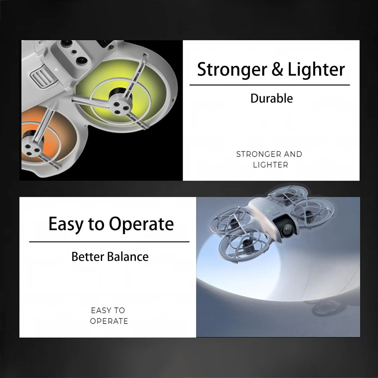 پروانه های رنگارنگ برای پهپاد DJI Neo، سبک وزن، بادوام، پره های بال برای لوازم جانبی DJI Neo، قطعه یدکی تعویض سریع 4 عددی (نارنجی)