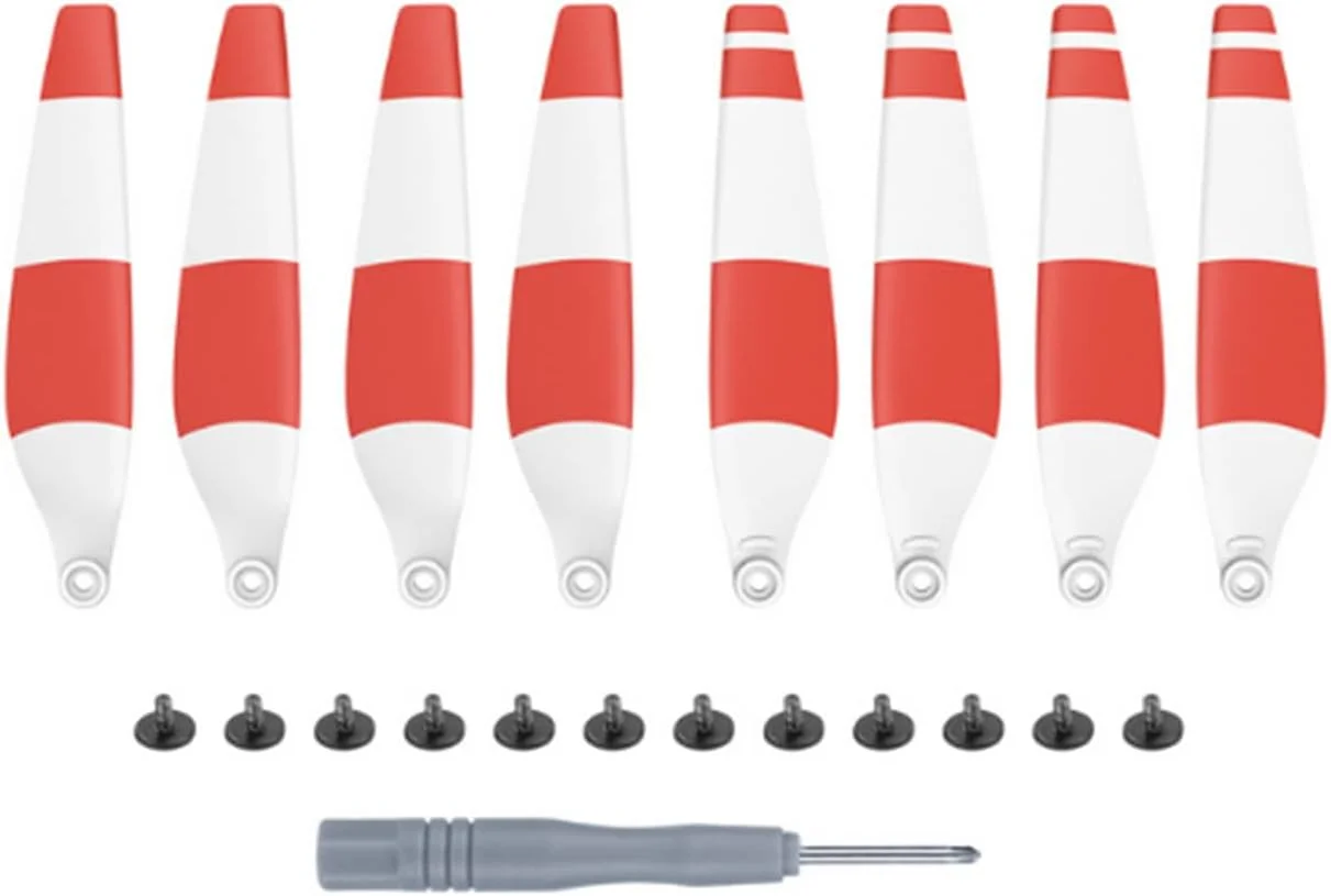 پروانه های 6030F سازگار با DJI Mini 3 Pro، ملخ های پهپاد، تیغه جایگزین، کم صدا، پره های بال، مجموعه قطعات جانبی، سبک وزن (سفید+قرمز)