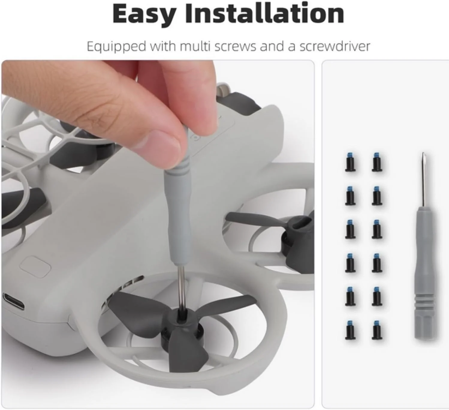 پروانه های رنگی SKEIDO مدل 2016S مناسب برای دوربین پرنده DJI Neo، ملخ های سبک وزن، باله های فن برای لوازم جانبی پهپاد دستی DJI NEO (مشکی)