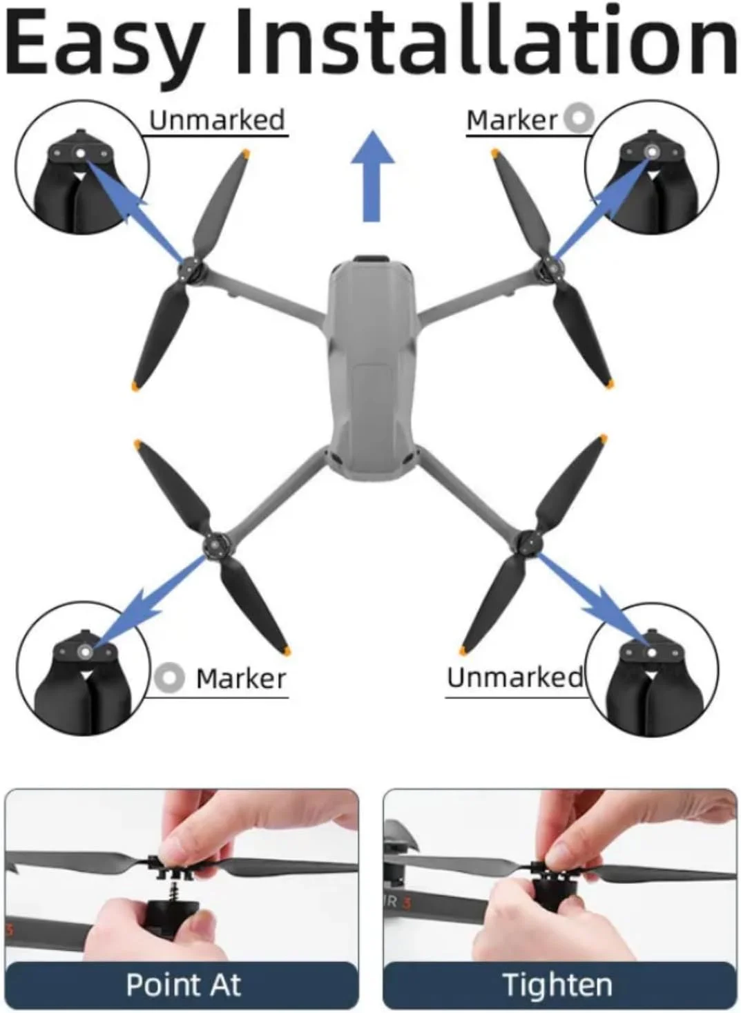 پروانه های ملخی SKEIDO مدل 8747F مناسب برای پهپاد DJI Air 3S، سبک وزن، پره های بال، قطعات یدکی برای Mavic Air 3، لوازم جانبی با قابلیت رهاسازی سریع (2 جفت) پروانه های ملخی SKEIDO مدل 8747F مناسب برای پهپاد DJI Air 3S، سبک وزن، پره های بال، قطعات یدکی برای Mavic Air 3، لوازم جانبی با قابلیت رهاسازی سریع (2 جفت)