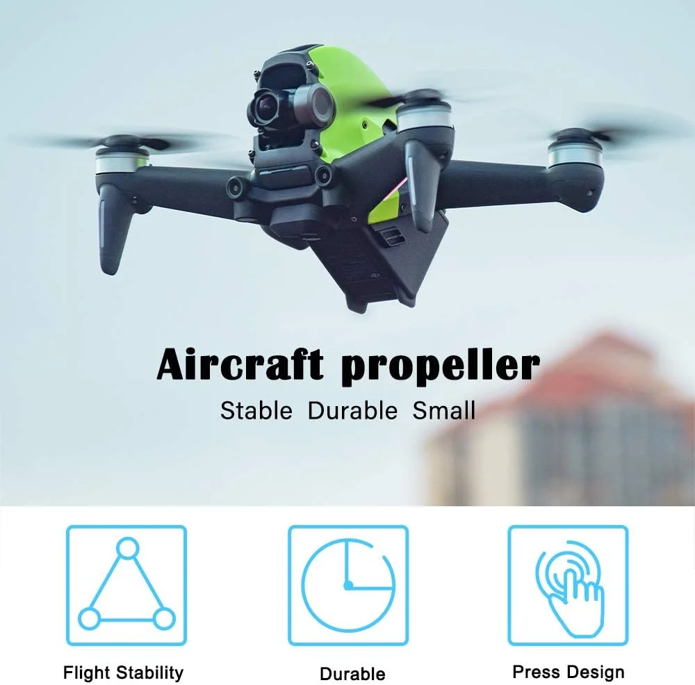 پروانه های FPV سنهای، 2 جفت، سازگار با پهپاد DJI FPV Combo، باله های پروانه برای پهپاد نمایشی UAV کوادکوپتر با دوربین 4K - لبه قرمز