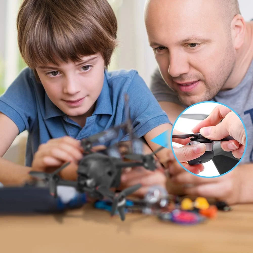 پروانه های FPV سنهای، 2 جفت، سازگار با پهپاد DJI FPV Combo، باله های پروانه برای پهپاد نمایشی UAV کوادکوپتر با دوربین 4K - لبه قرمز