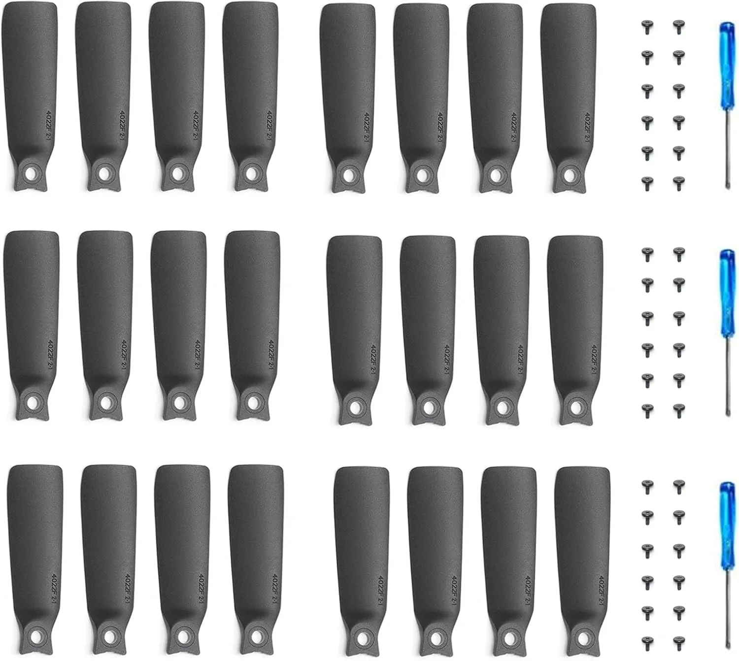 ۲۴ عدد پروانه برای پهپاد DJI Flip، تیغه‌های کم صدا با قابلیت رهاسازی سریع، پره‌های جایگزین بادوام و سبک، شامل پیچ‌ها و پیچ‌گوشتی برای نصب آسان