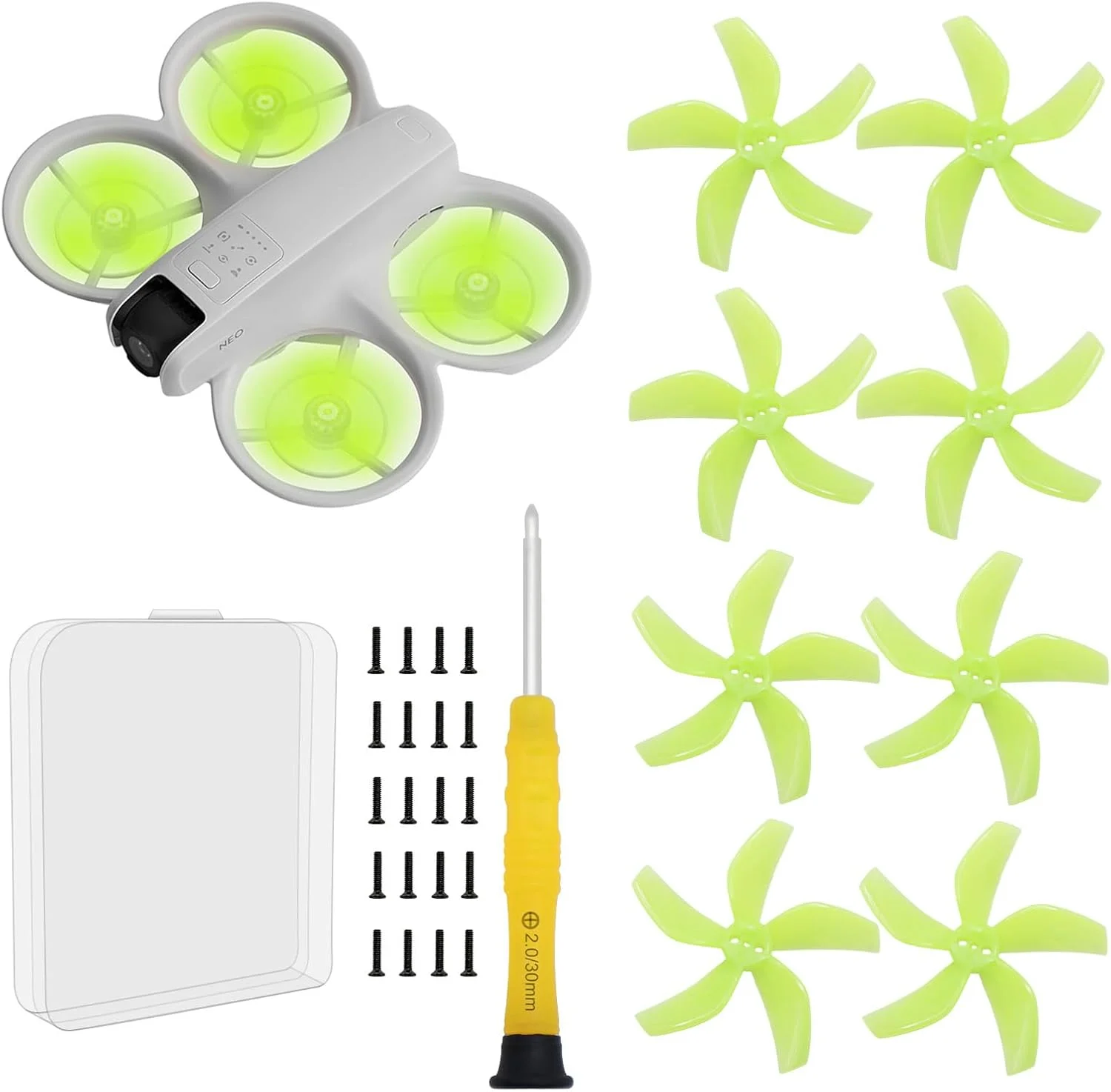 پره های رنگی ملخ برای پهپاد NEO، قدرت بی صدا، کاهش نویز، جایگزینی بال های تراورس پهپاد، لوازم جانبی پهپاد