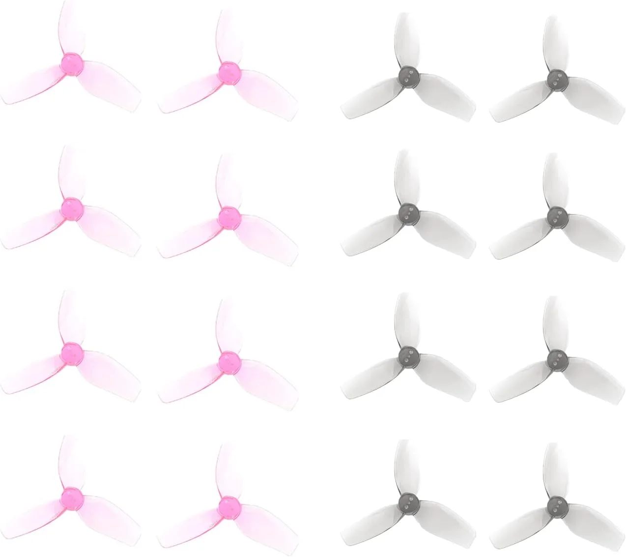 HQProp شانزده عدد ملخ سبک‌تر DT76MMX3 V2 76mm FPV با گام بالاتر و قدرت بیشتر، ملخ‌های 3 اینچی سینه‌وپ پلی کربنات برای پهپادهای سینمایی GEPRC Cinebot30