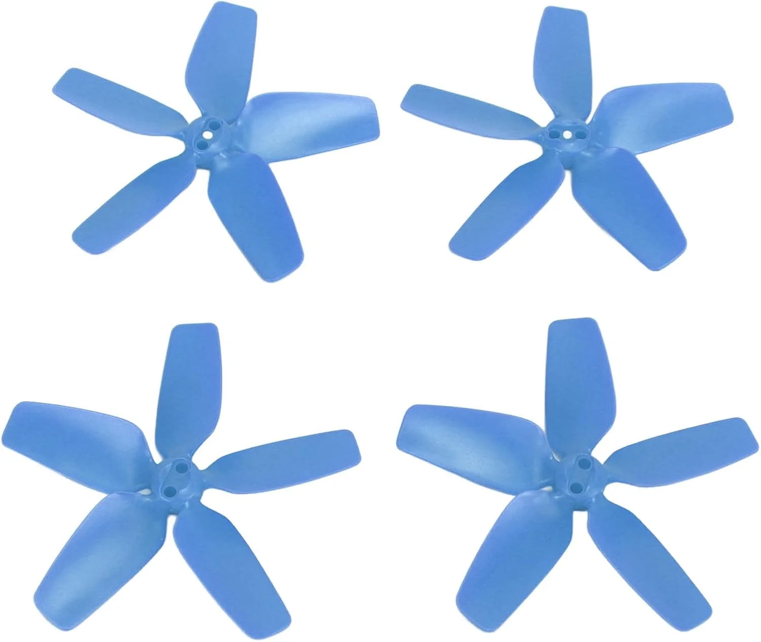 مجموعه 4 عددی پروانه کم صدا LEYT، پره‌های 5 تیغه با ثبات بالا، رهاسازی سریع (آبی)