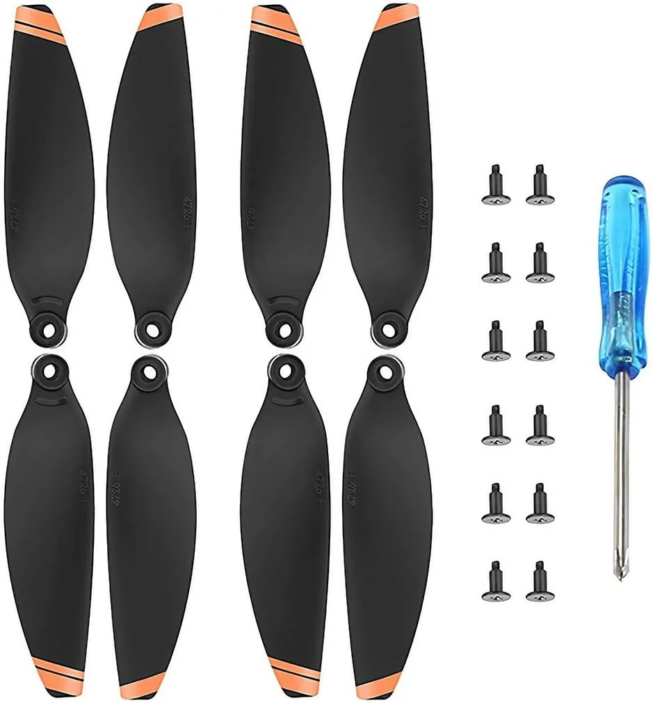 پروانه های Mavic Mini 2 مدل HASTHIP® بسته 8 عددی، پره های جایگزین پروانه Mavic Mini 2 برای DJI Mavic Mini 2، ست پروانه فوق العاده بی صدا با پیچ گوشتی و 12 پیچ، بال های جایگزین کم صدا برای پهپاد