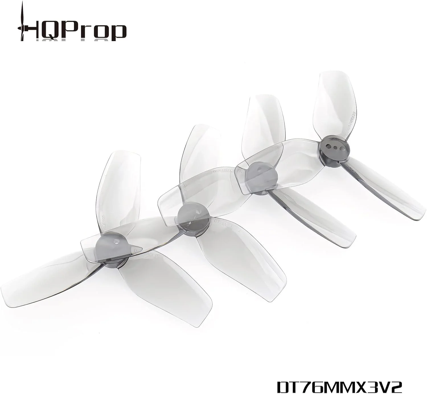 HQProp شانزده عدد ملخ سبک‌تر DT76MMX3 V2 76mm FPV با گام بالاتر و قدرت بیشتر، ملخ‌های 3 اینچی سینه‌وپ پلی کربنات برای پهپادهای سینمایی GEPRC Cinebot30