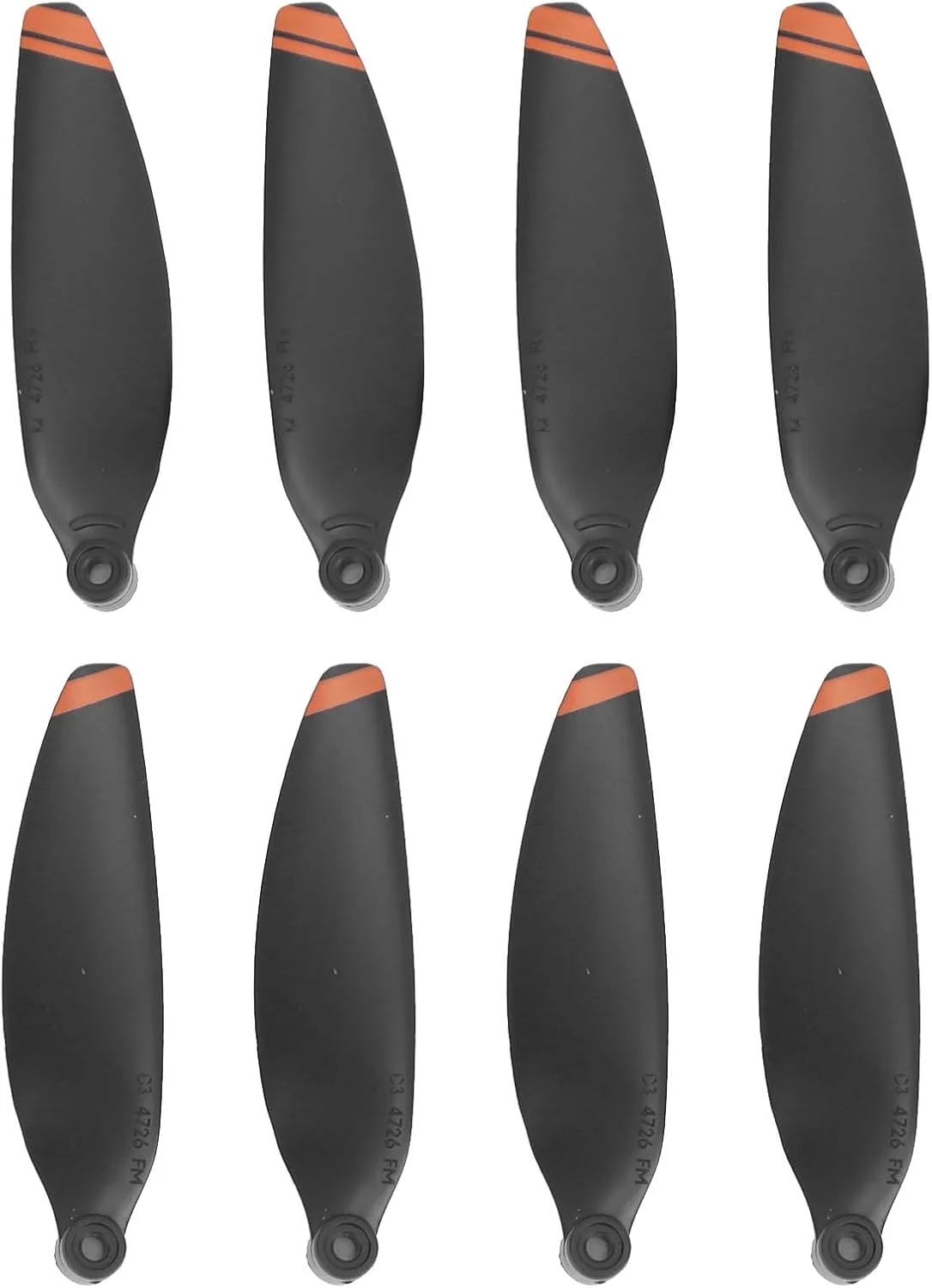 پروانه کوادکوپتر Fdit، 2 جفت پروانه جایگزین با قدرت کشش قوی و عملکرد پرواز آرام برای علاقه مندان به کوادکوپتر (لبه های نارنجی)