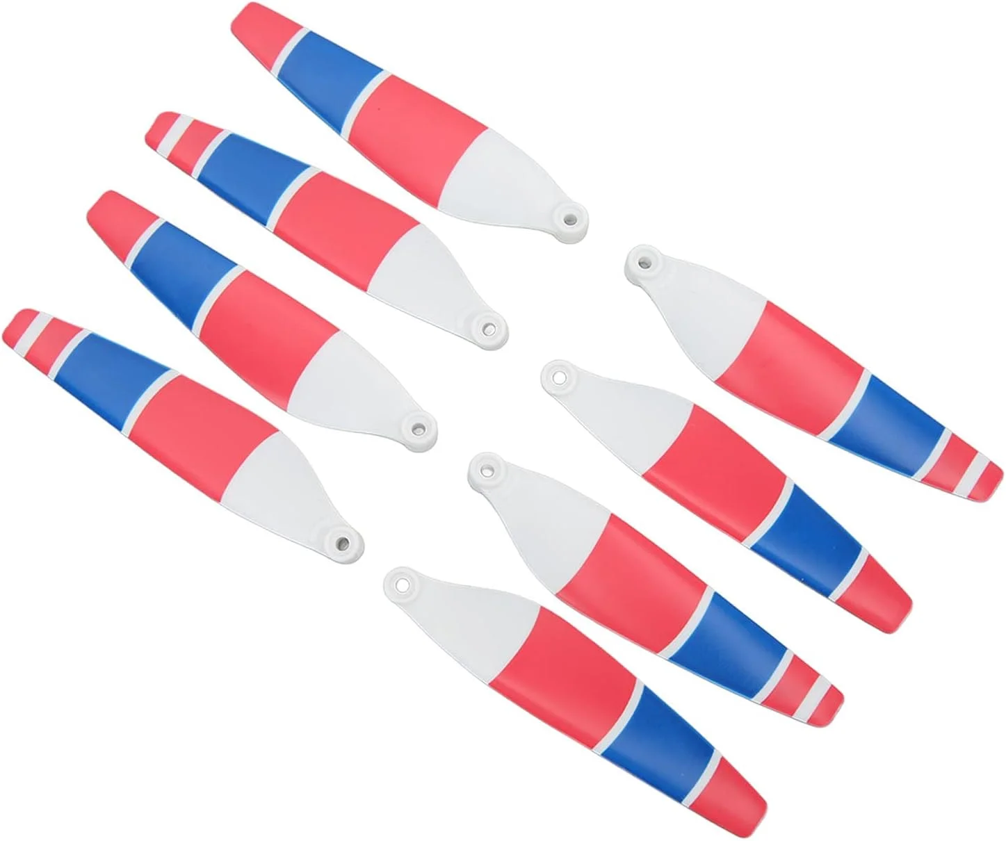 پروانه های پهپاد عمومی، 2 جفت پایدار با نصب و جداسازی آسان، لوازم جانبی بی صدای پهپاد (قرمز، آبی، سفید)