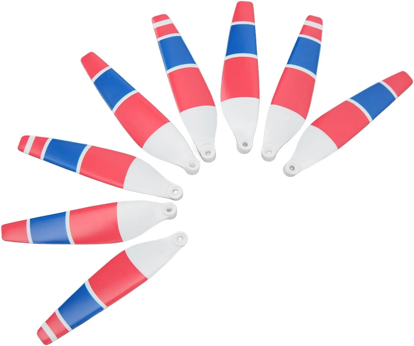 پروانه های پهپاد عمومی، 2 جفت پایدار با نصب و جداسازی آسان، لوازم جانبی بی صدای پهپاد (قرمز، آبی، سفید)