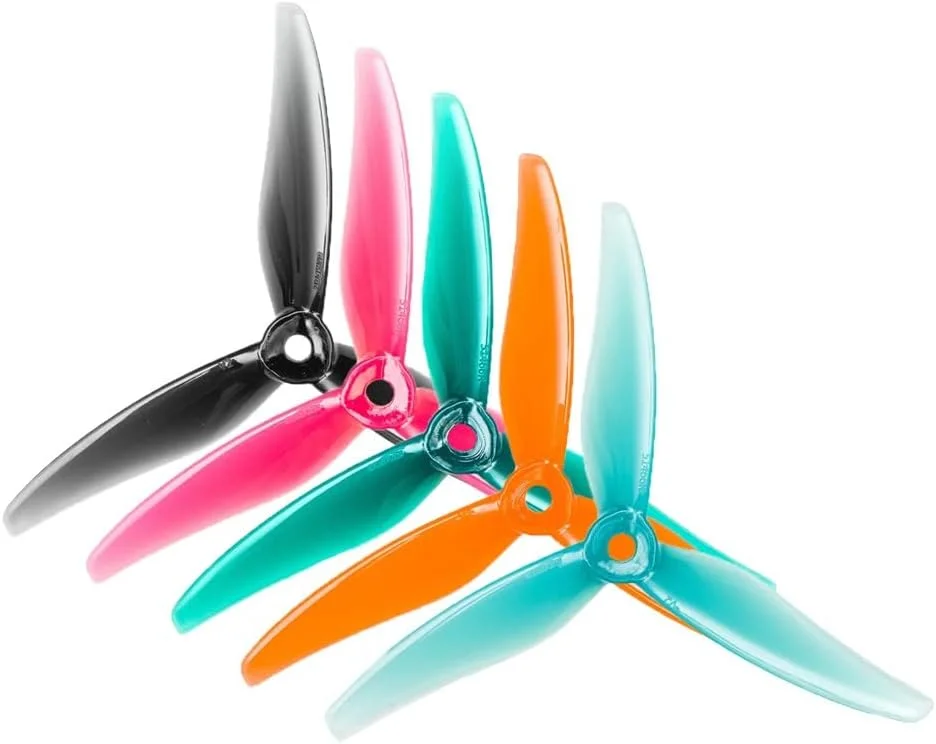 پروانه سه پره 5.1 اینچی Gemfan Hurricane 51466 MCK Edition V2 ملخ های CW CCW سازگار با موتور براشلس Xing 2207 2208 2205-2306 برای FPV RC Racing Drone (20 عدد، 10CW + 10CCW)