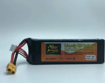 بسته باتری لیتیوم پلیمری 4 سلولی 5100mAh 35C 14.8V – ظرفیت بالا، نرخ تخلیه بالا برای مدل‌های RC، پهپادها و پروژه‌های DIY