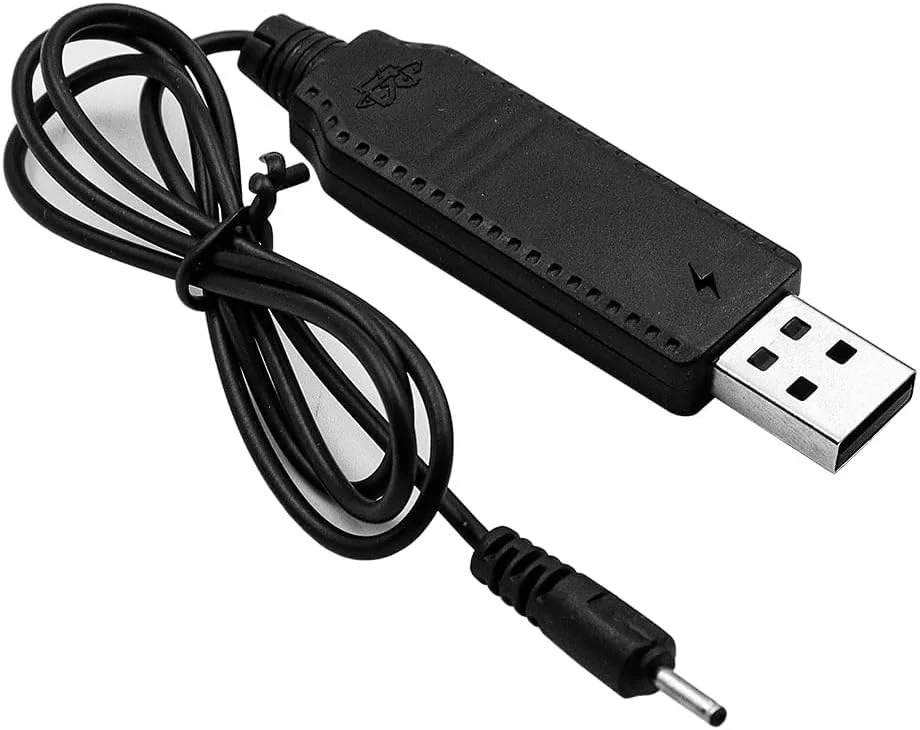 4 عدد کابل شارژ باتری USB برای پهپاد، شارژر باتری لیتیوم پلیمر 3.7 ولت با پورت DC 2.0 میلی‌متری برای قطعات پهپاد، کوادکوپتر، هواپیماهای FPV وای‌فای