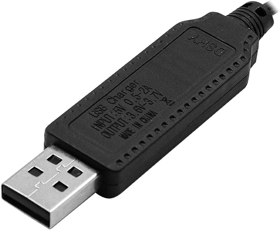 4 عدد کابل شارژ باتری USB برای پهپاد، شارژر باتری لیتیوم پلیمر 3.7 ولت با پورت DC 2.0 میلی‌متری برای قطعات پهپاد، کوادکوپتر، هواپیماهای FPV وای‌فای