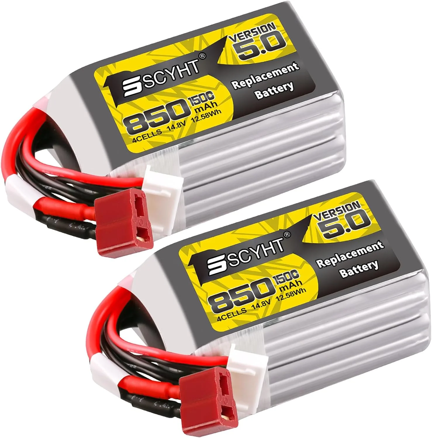 باتری لیتیومی 4S 14.8V با ظرفیت 850mAh و 1300mAh برای موتورهای حداکثر 19.24W با پورت XH-4S و BMS، پک دوتایی 14.8v 850mah با کانکتور T باتری لیتیومی 4S 14.8V با ظرفیت 850mAh و 1300mAh برای موتورهای حداکثر 19.24W با پورت XH-4S و BMS، پک دوتایی 14.8v 850mah با کانکتور T