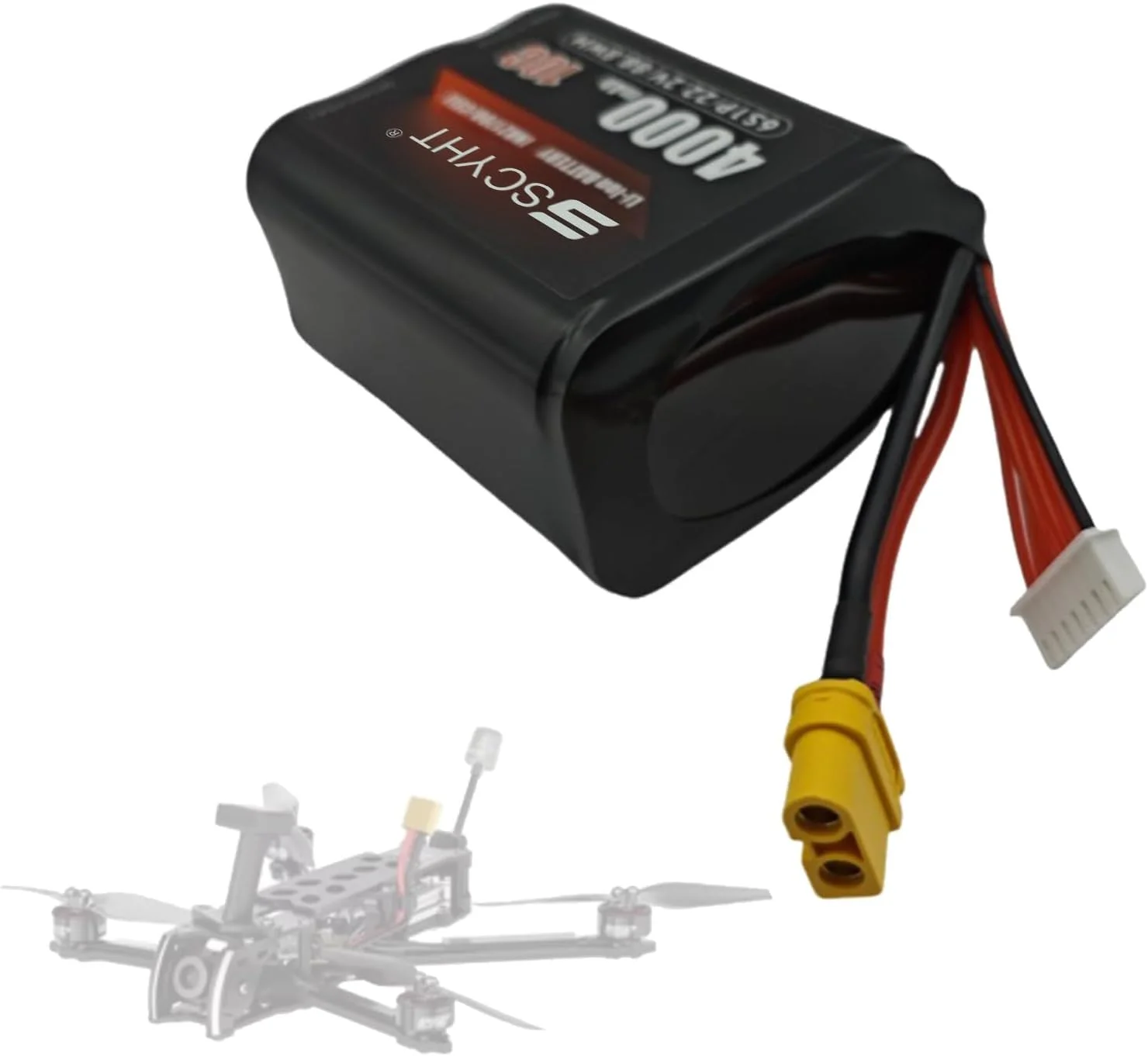 باتری لیتیومی 6S با ولتاژ 22.2 ولت و ظرفیت 5000 میلی آمپر ساعت / 4000 میلی آمپر ساعت، مناسب برای پهپاد و هواپیمای RC با موتورهای 50 تا 110 وات به همراه سیستم مدیریت باتری (BMS)، مدل 22.2v 4000mah تک بسته باتری لیتیومی 6S با ولتاژ 22.2 ولت و ظرفیت 5000 میلی آمپر ساعت / 4000 میلی آمپر ساعت، مناسب برای پهپاد و هواپیمای RC با موتورهای 50 تا 110 وات به همراه سیستم مدیریت باتری (BMS)، مدل 22.2v 4000mah تک بسته