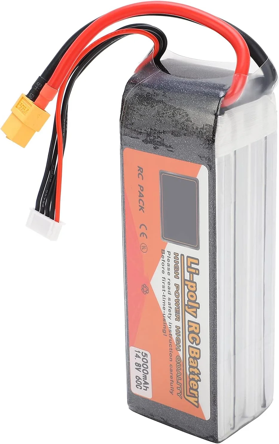 باتری لیتیوم پلیمری 5000mAh 60C برای ماشین، قایق، هلیکوپتر و پهپاد مسابقه ای RC، با ظرفیت بالا، عملکرد پایدار و بادوام برای کنترل از راه دور