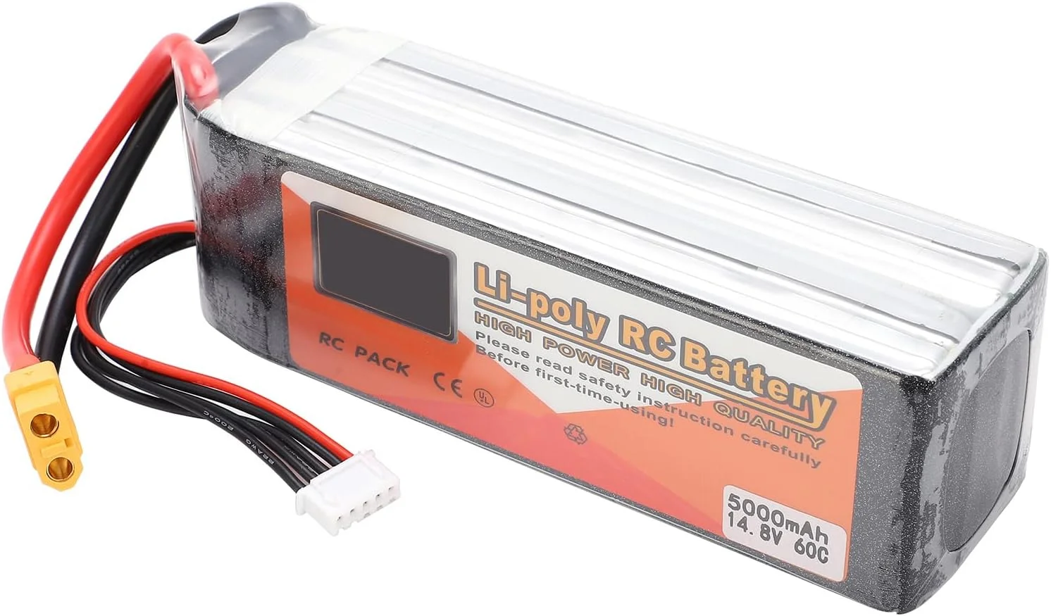 باتری لیتیوم پلیمری 5000mAh 60C برای ماشین، قایق، هلیکوپتر و پهپاد مسابقه ای RC، با ظرفیت بالا، عملکرد پایدار و بادوام برای کنترل از راه دور