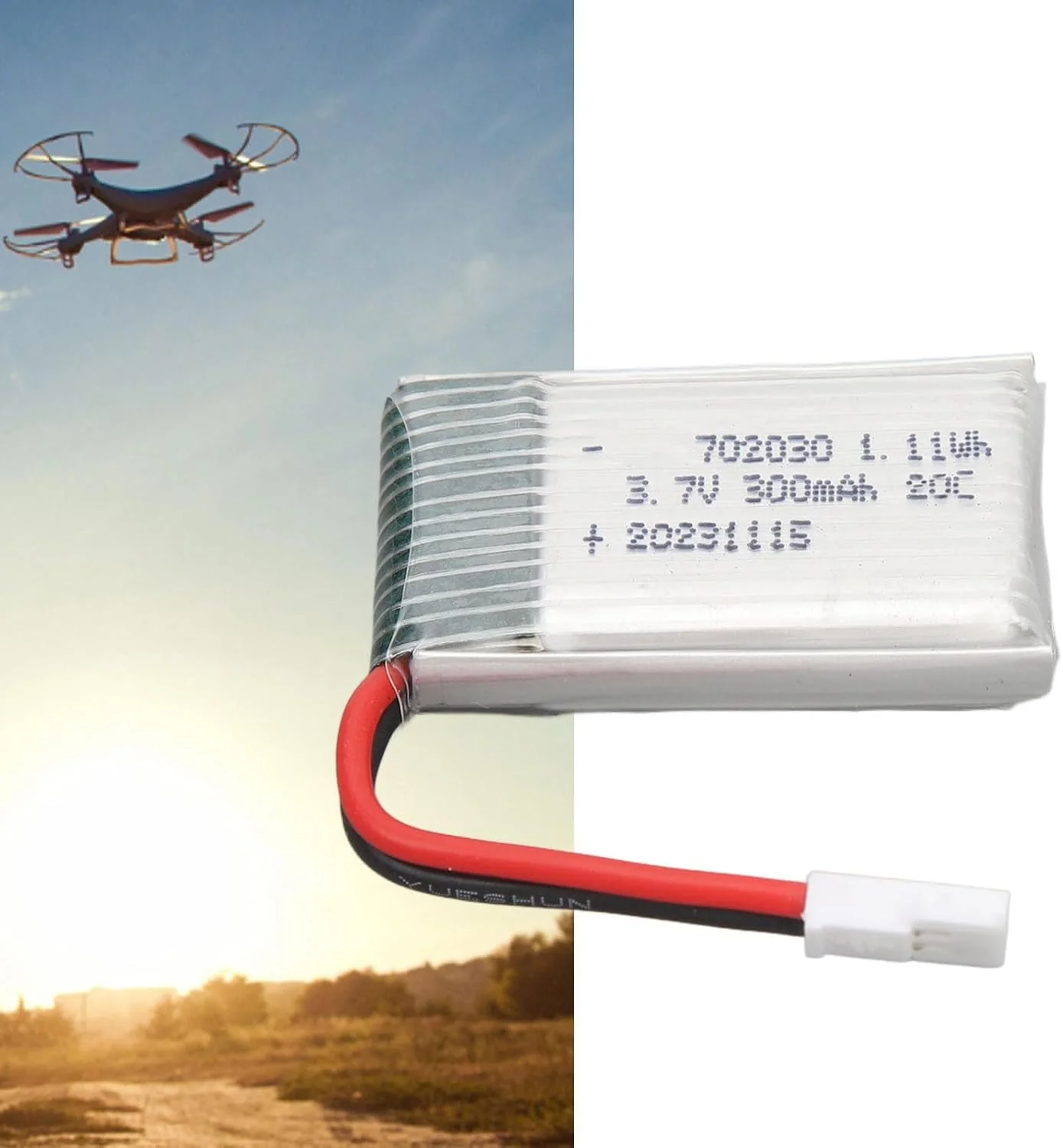 باتری لیتیوم یونی 3.7 ولت 300 میلی آمپر ساعت با پلاگ XH2.54 برای مینی الکترونیک آرسی، عملکرد پایدار، ظرفیت بالا و طراحی فشرده باتری لیتیوم یونی 3.7 ولت 300 میلی آمپر ساعت با پلاگ XH2.54 برای مینی الکترونیک آرسی، عملکرد پایدار، ظرفیت بالا و طراحی فشرده