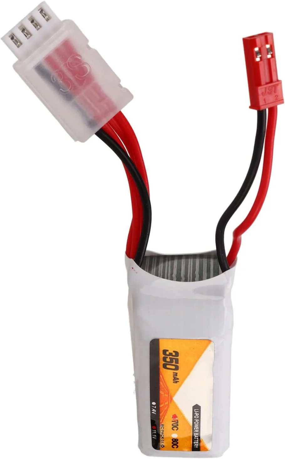 باتری لیتیوم پلیمری آرسی، 70C 350mAh 11.1V با کانکتور JST 3S برای وسایل نقلیه کنترل از راه دور باتری لیتیوم پلیمری آرسی، 70C 350mAh 11.1V با کانکتور JST 3S برای وسایل نقلیه کنترل از راه دور