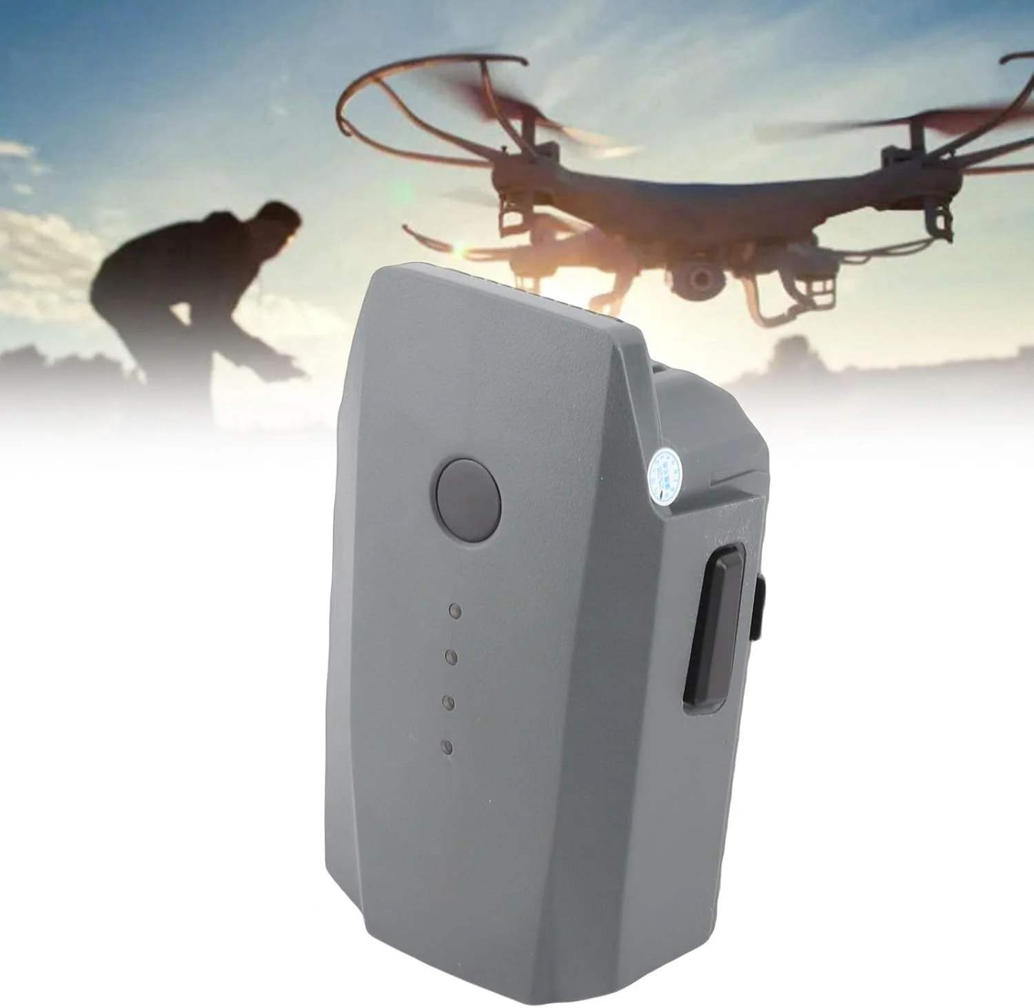 باتری جایگزین هوشمند با عمر طولانی برای مویک پرو، باتری 3830mAh برای استفاده طولانی تر، برای علاقه مندان به پرواز با پهپاد، خاکستری تیره