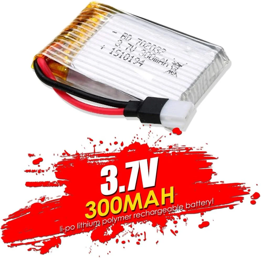 آداپتور باتری قابل شارژ برای پهپادها و هلیکوپترها (3.7 ولت، 300 میلی آمپر ساعت)