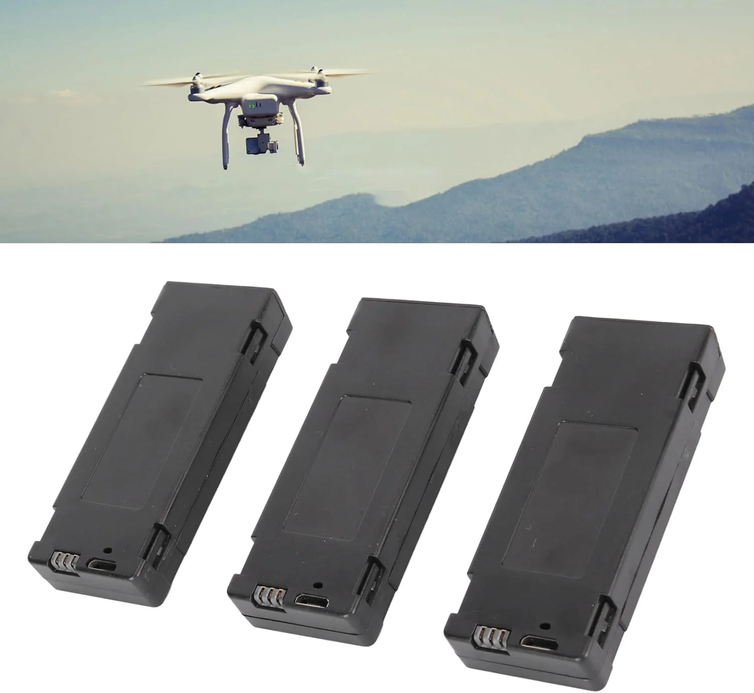 بسته 3 عددی باتری کوادکوپتر، 2600MAH 3.7V باتری لیتیومی قابل شارژ قابل حمل برای E88 S13 S1 APP8GPS براشلس