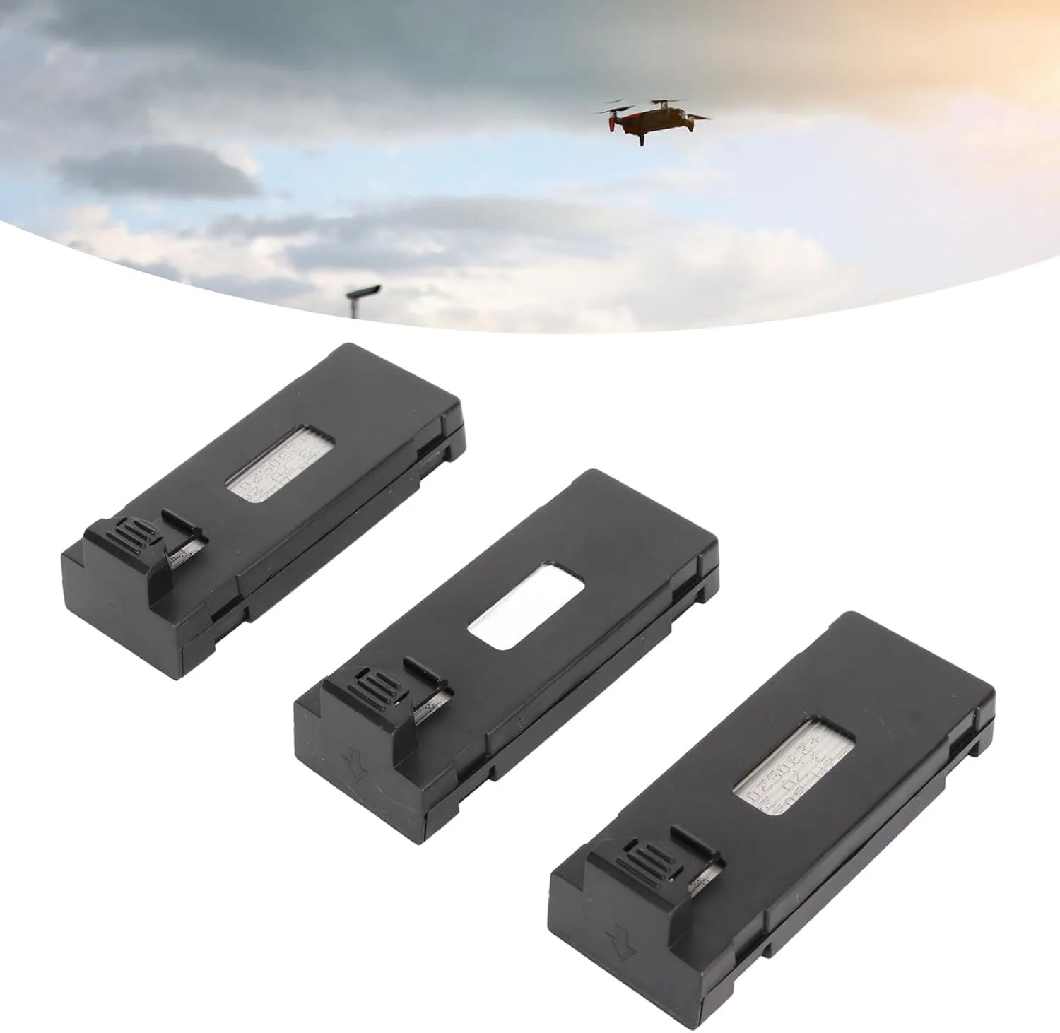بسته 3 عددی باتری کوادکوپتر، 2600MAH 3.7V باتری لیتیومی قابل شارژ قابل حمل برای E88 S13 S1 APP8GPS براشلس