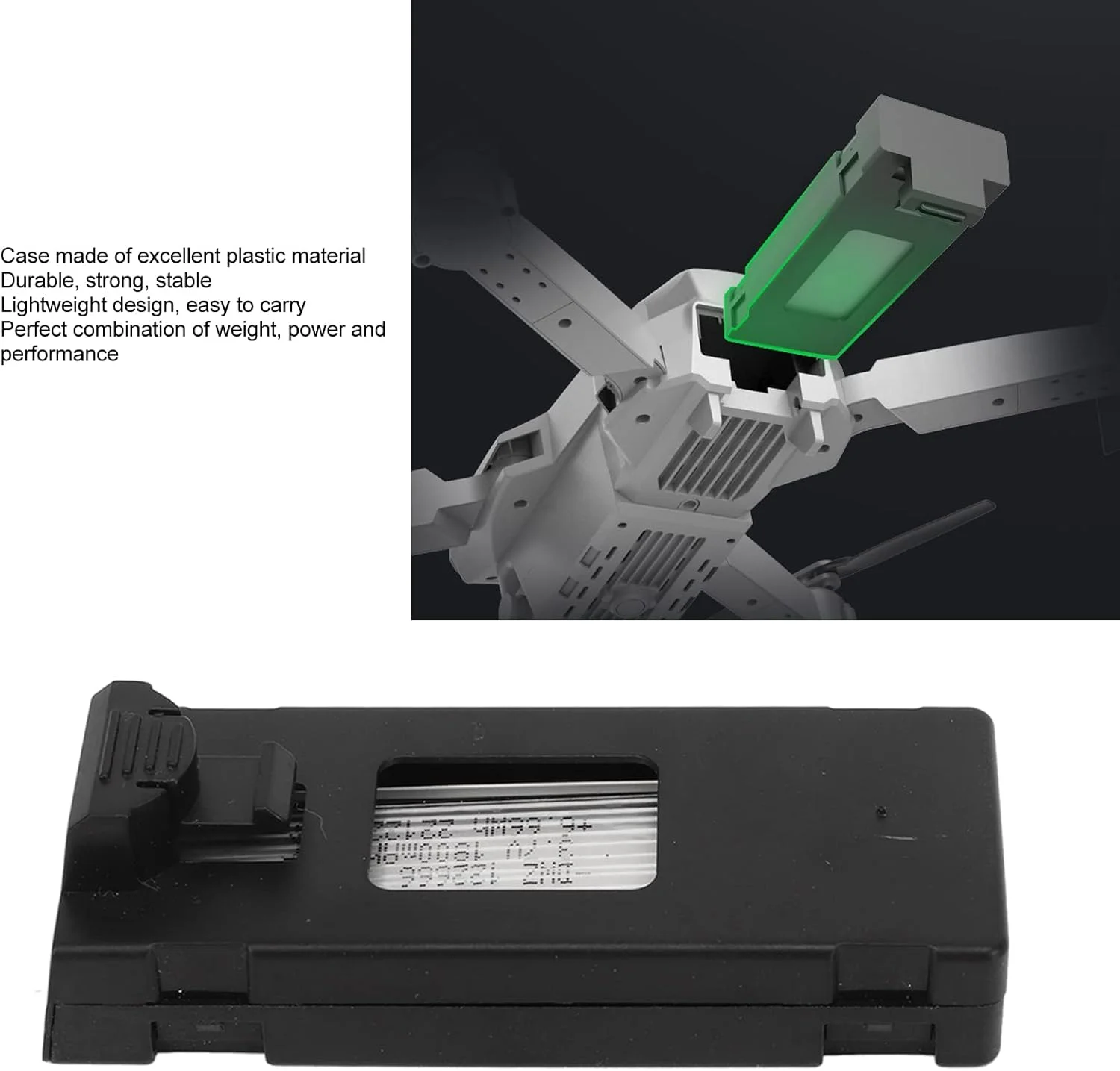 بسته 5 عددی باتری لیتیومی پهپاد Luqeeg، 3.7 ولت 1800 میلی آمپر ساعت، لوازم جانبی مدل هواپیمای کنترل از راه دور به همراه کابل شارژ، بدنه مقاوم، سبک و قابل حمل، کاربرد گسترده، برای E88