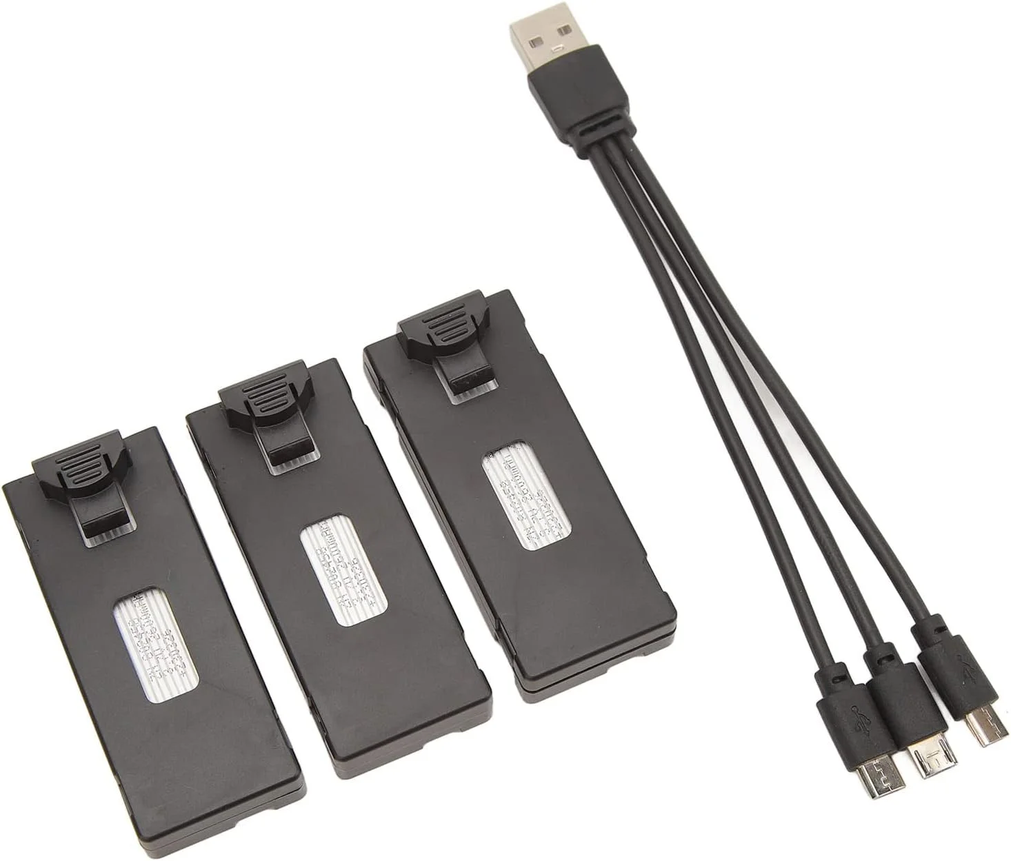 کیت باتری لیتیومی 3 عددی RC با کابل شارژ، سبک و قابل حمل برای پهپادهای E88 E88Pro LSE525 E525Pro RC (2600mah)