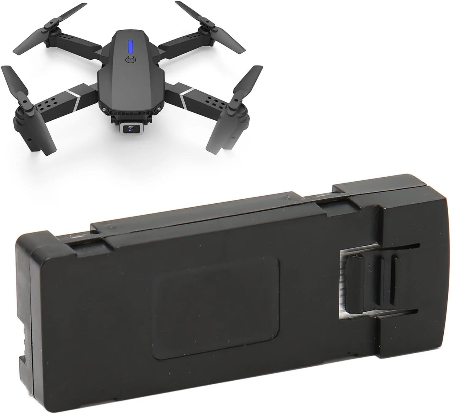 باتری پهپاد Jiawu، باتری 3.7 ولت 1800 میلی آمپر ساعت هواپیمای RC UAV، باتری پشتیبان قابل حمل لیتیومی UAV، باتری قابل شارژ USB با نور LED، سازگار با پهپاد RC مدل H1 S9 K7 Ky603 Ky605