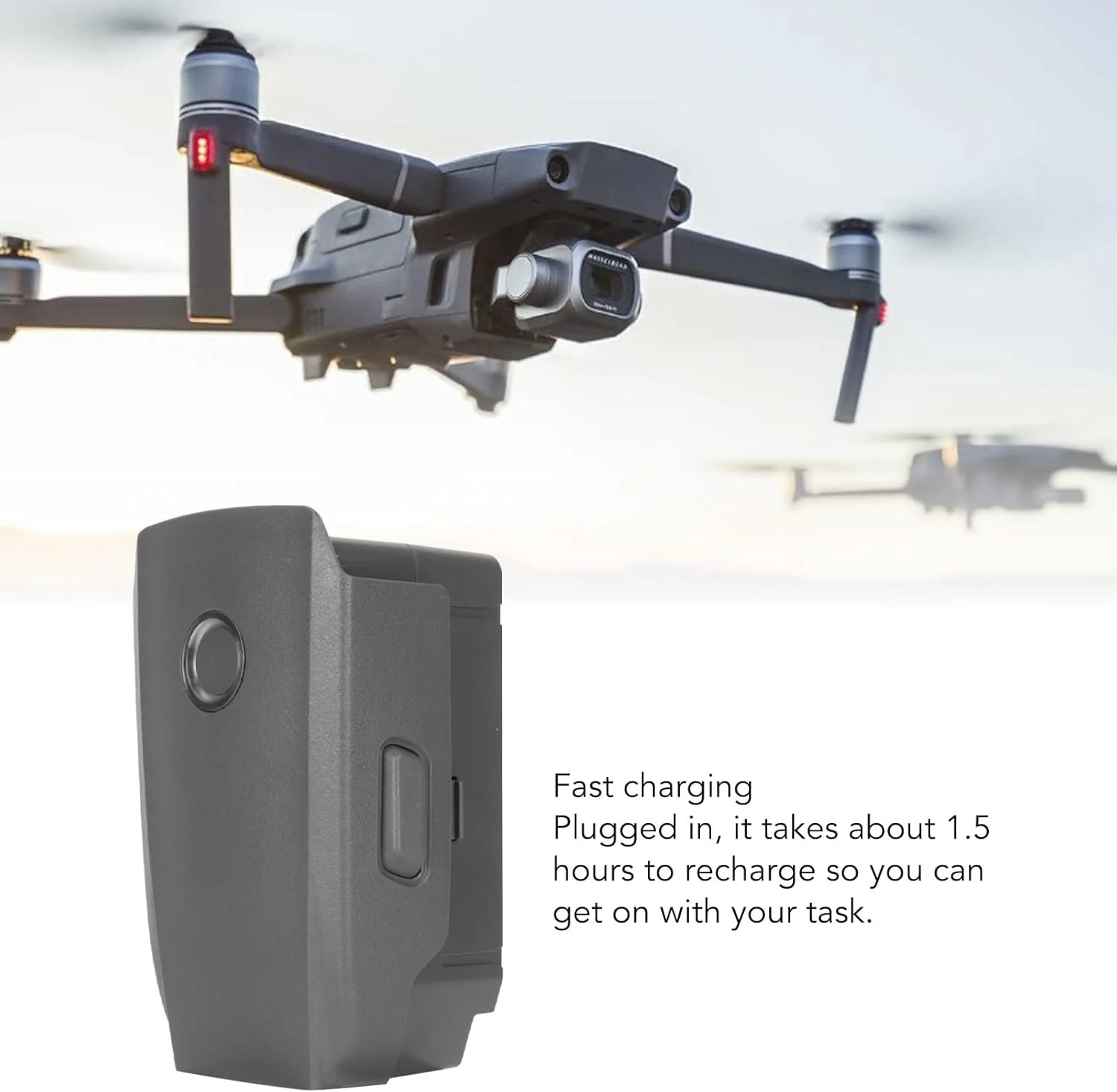 باتری هوشمند پرواز TUWEI برای Mavic 2، باتری یدکی جایگزین 3850mAh با گرمایش خودکار، لوازم جانبی زمان پرواز 31 دقیقه ای برای Mavic 2 Pro، برای پهپاد Mavic 2 Zoom، 2 عدد