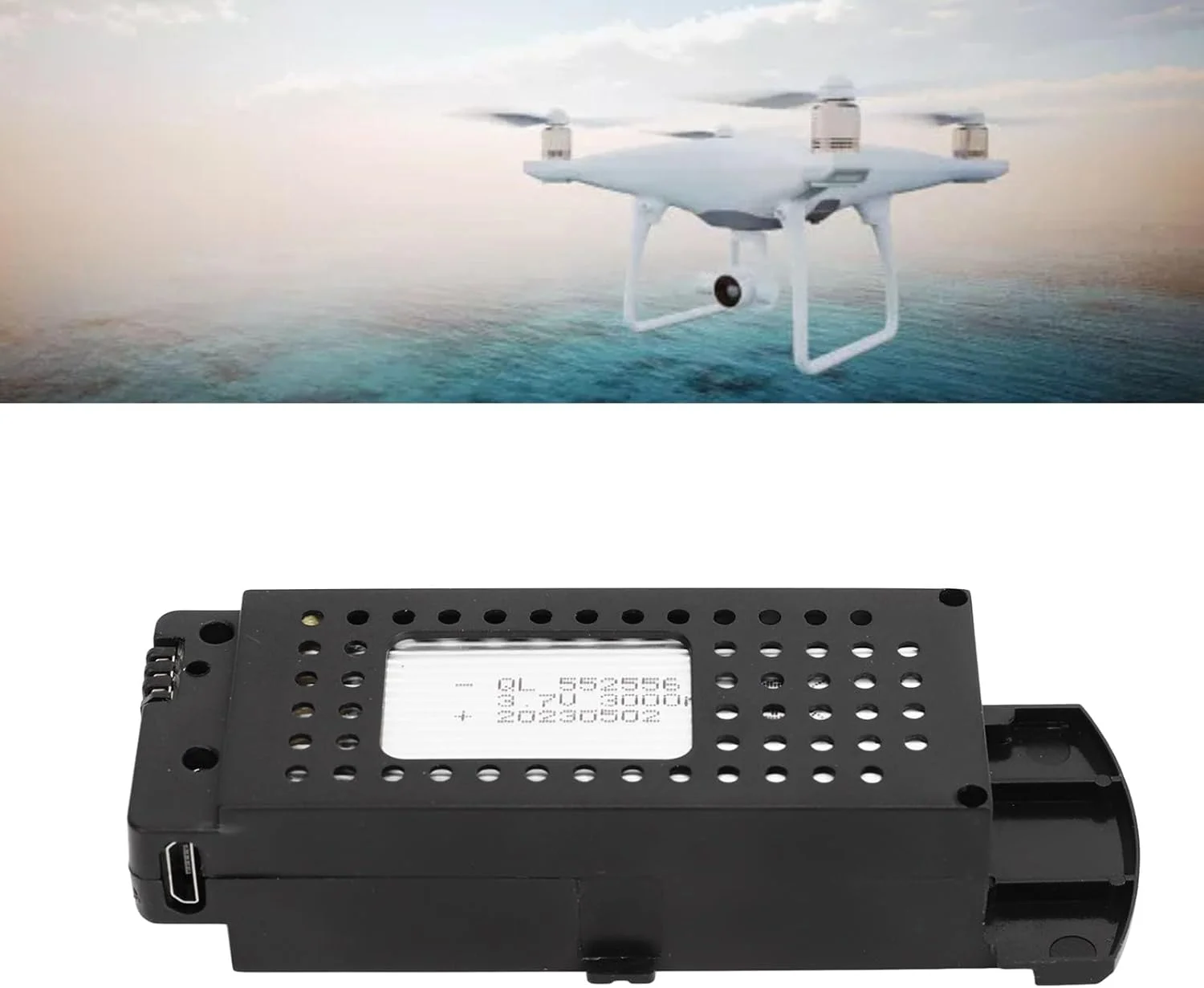 باتری لیتیومی 3.7 ولت 3000 میلی آمپر ساعتی پهپاد RC، سبک و قابل حمل، عمر باتری طولانی، مناسب برای هواپیماهای کنترل از راه دور تاشو S6 G6 با محافظت در برابر شارژ بیش از حد و اتصال کوتاه