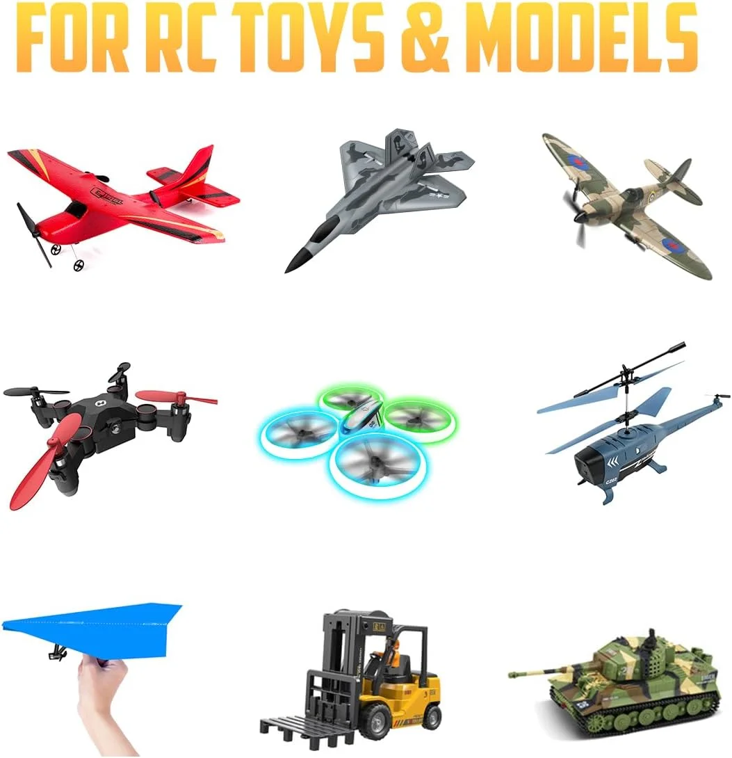 بسته 2 عددی باتری لیپو 3.7 ولت HAWK'S WORK، باتری پلیمری لیتیومی قابل شارژ 150 میلی آمپر ساعت برای هواپیماهای RC، هلیکوپتر، پهپاد همه مدل ها و اسباب بازی ها (کانکتور PH1.25)