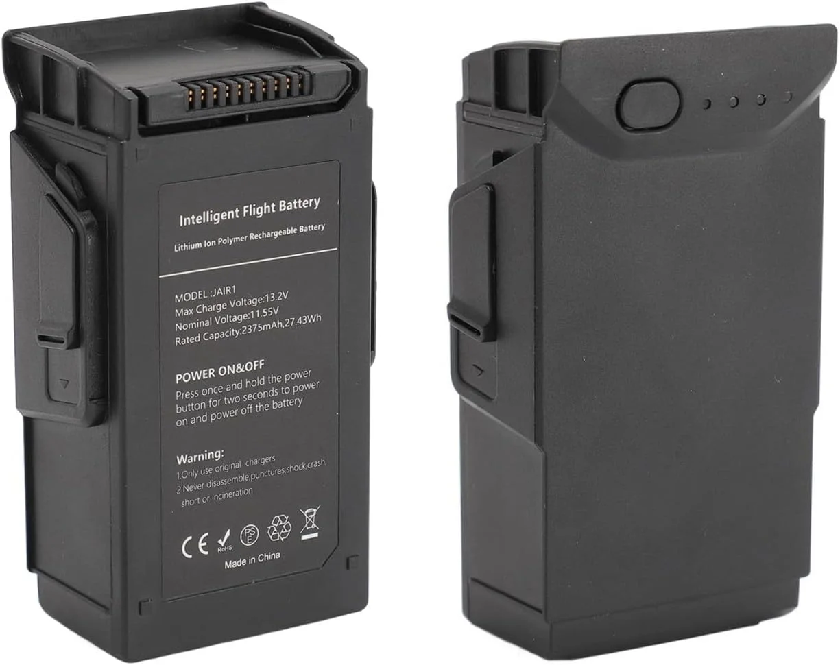 باتری هوشمند GOWENIC، باتری یدکی جایگزین 2375 میلی آمپر ساعت، زمان 21 دقیقه، برای پهپاد MAVIC Air، برای پهپاد سری MAVIC 2 (2 عدد)