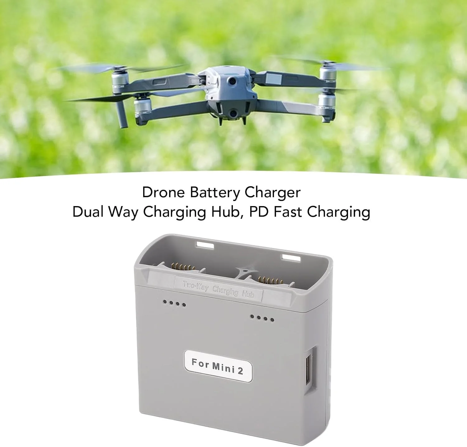 شارژر باتری پهپاد، هاب شارژ دو طرفه برای مینی 4K مینی 2 مینی SE، نمایشگر دیجیتال واضح، شارژ سریع PD، مناسب برای علاقه مندان به کاوش و سفر