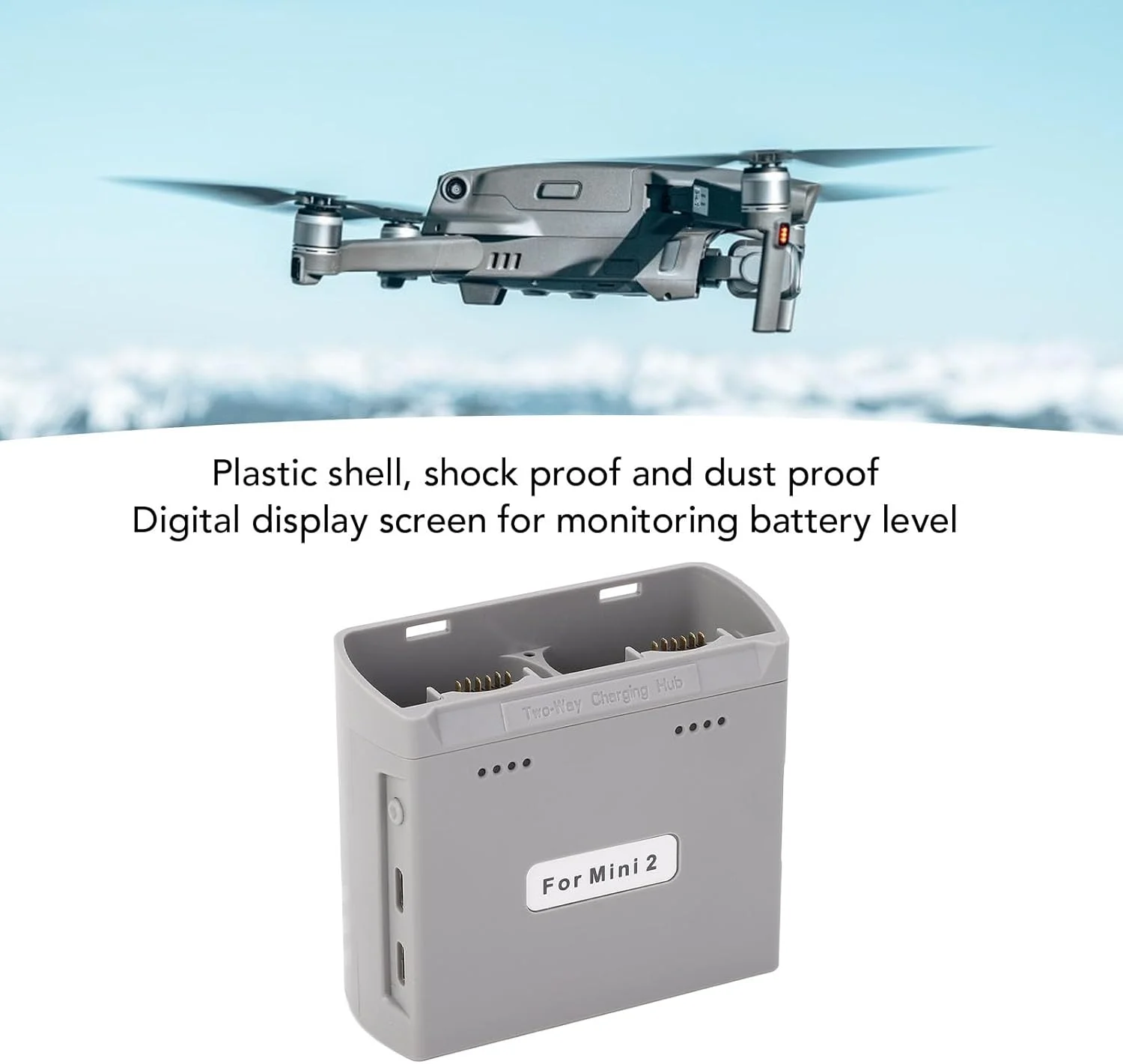 شارژر باتری پهپاد، هاب شارژ دو طرفه برای مینی 4K مینی 2 مینی SE، نمایشگر دیجیتال واضح، شارژ سریع PD، مناسب برای علاقه مندان به کاوش و سفر