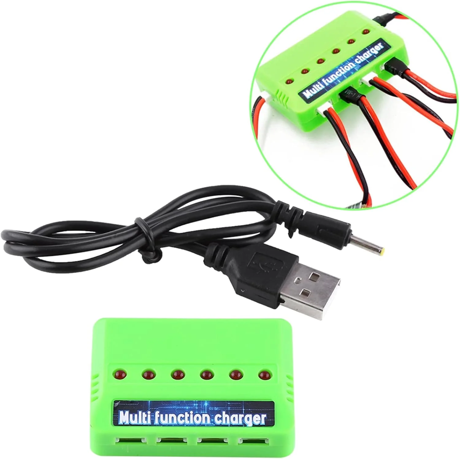 شارژر باتری کوادکوپتر RC، 6 در 1 چند منظوره برای باتری لیتیوم پلیمر 3.7 ولت کوادکوپتر سایما X5C شارژر باتری کوادکوپتر RC، 6 در 1 چند منظوره برای باتری لیتیوم پلیمر 3.7 ولت کوادکوپتر سایما X5C