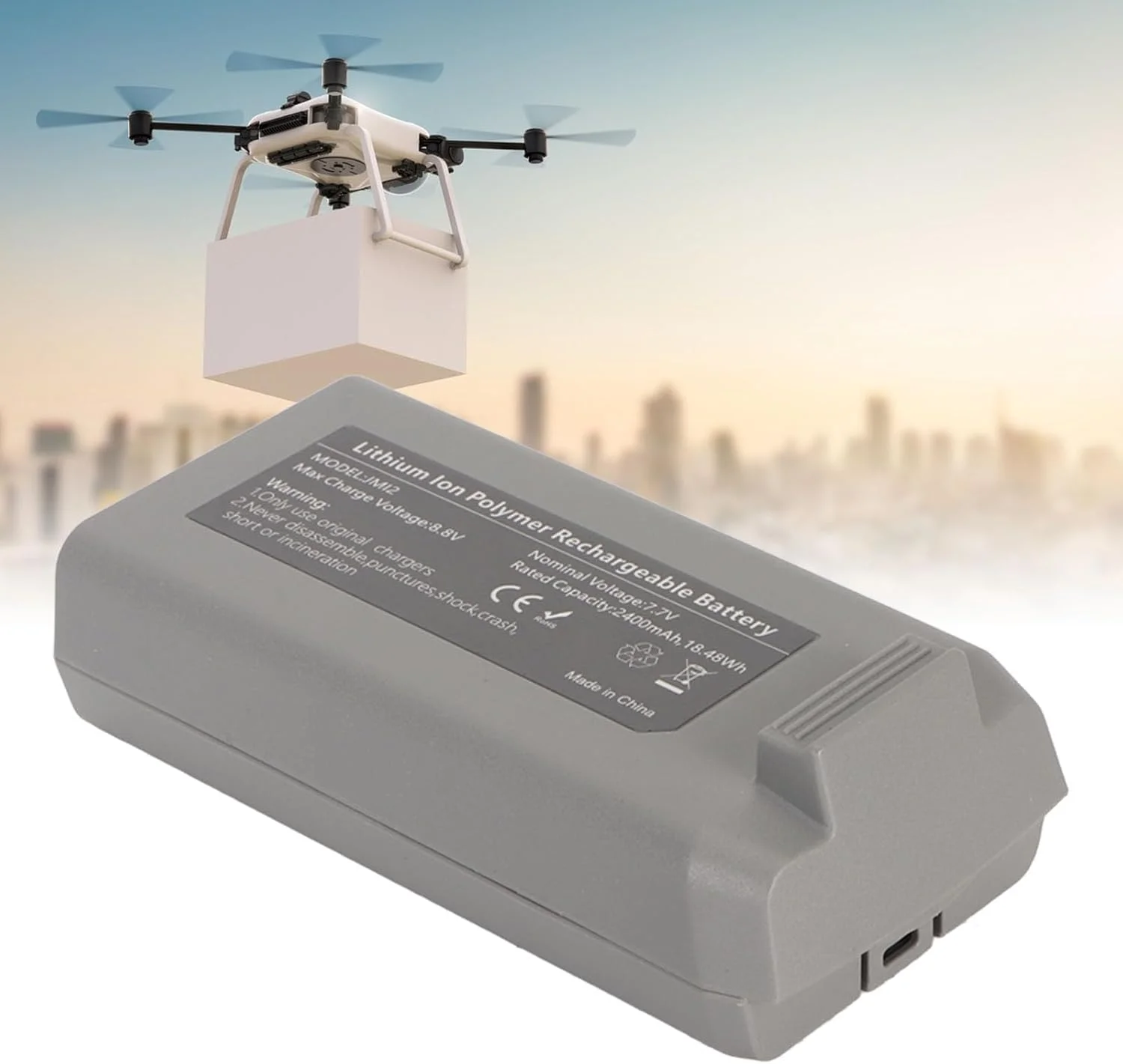 باتری هوشمند Fabater برای DJI Mini 2، Mini 2 SE، Mini SE، باتری یدکی جایگزین 2400mAh، زمان 30 دقیقه، قطعه جایگزین پهپاد RC، لوازم جانبی برای پهپاد
